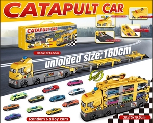 Catapulte Conteneur Camion Pliant Modèle De Voiture Jouets Enfants Camion Matel Voiture Déformation Pliant Piste Éjection Moulé Sous Pression Ensemble De Voiture - Product Image 4