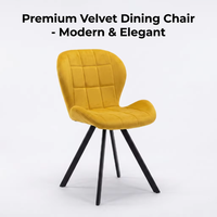 Chaise de salle à manger moderne en gros pour la maison et l'hôtel, avec pieds en métal, dossier durable et stable, en tissu