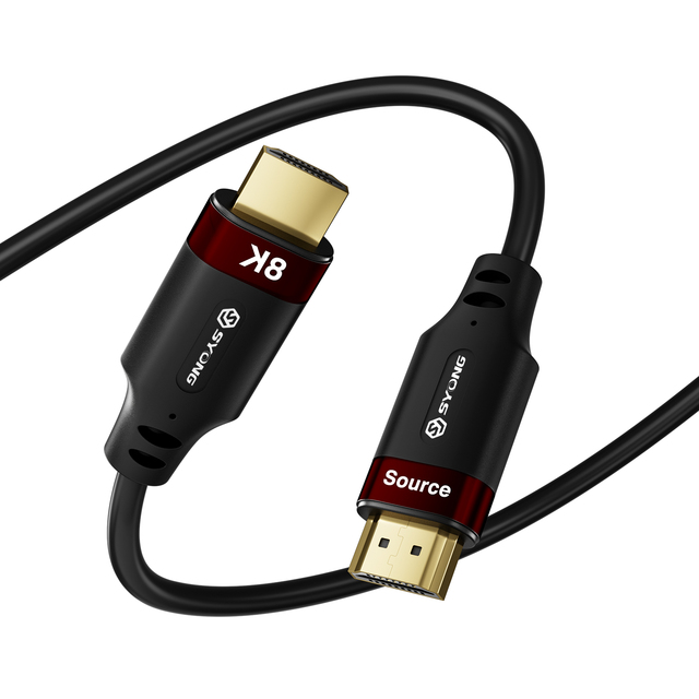 SYONG Fiber Optic HDMI Cable,8K Long HDMI 2.1 Cable,Ultra High Speed Fiber HDMI Cord,48Gbps,8K60Hz,Dynamic HDR,eARC,HDCP 2.2&2.3