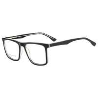 Monture de lunettes rectangulaire classique Elan Optical RD26053 à prix abordable, monture complète unisexe en acétate, lunettes optiques écologiques