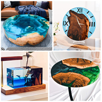Résine Époxy Transparente Cristalline Liquide pour Meubles, Tables et Décorations de Noël