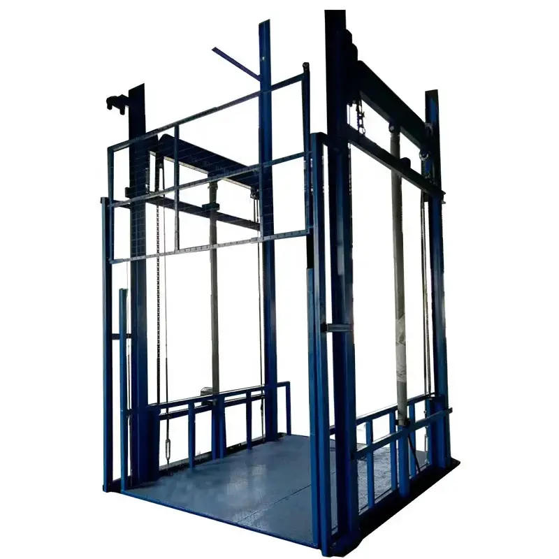 HAOKUN lift lift bolak-balik, lift resiprokal panjang 1 ton 2 ton mengangkat palet vertikal bolak-balik