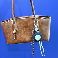 Porte-monnaie de luxe en cuir véritable, pendentif personnalisé gravé au laser, porte-clés à clip pour sacs à main et sacs fourre-tout de créateurs