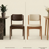 Chaise de salle à manger contemporaine avec accents en pierre frittée et dossier incurvé ergonomique - Design moderne et luxueux pour la maison, l'hôtel, le restaurant