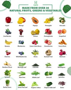 Gomitas de Superfrutas y Verduras OEM/ODM, con Vitamina B12, Vitamina B3 y Antioxidantes, Veganas, Sin Gluten - Product Image 3