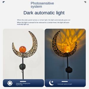 Lámpara Solar LED de Hierro para Suelo, Impermeable, para Jardín, Patio Exterior, Villa, Iluminación Decorativa de Paisaje - Product Image 5