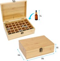 Boîte de présentation en gros pour parfums et huiles essentielles avec séparateurs, couvercle rabattable et fermeture sécurisée, étui de voyage organisateur avec étiquettes pour bouchons de bouteilles, idéal pour les cadeaux
