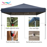 Tente pliante publicitaire promotionnelle en aluminium pour événements, chapiteau, auvent, toit, tente personnalisée pour salon professionnel avec logo 10x10 Oxford