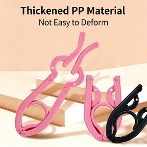Cintre pliable pour vêtements - Portable - Idéal pour les voyages d'affaires en extérieur - Fabriqué en polypropylène épais - Type crochet - Gain de place - Product Image 6