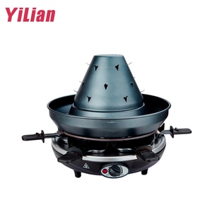 Grill électrique pour raclette de fête, 8 personnes, grillage <span class=keywords><strong>vertical</strong></span>, sombrero, fonte de fromage, spatules antiadhésives - Product Image 3