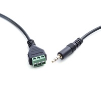 Adaptateur de câble convertisseur audio pour casque, prise mâle stéréo 3,5 mm vers AV 3 broches à vis, sans soudure