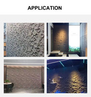 Panneaux muraux en pierre artificielle PU, surface lunaire 3D, décorations extérieures, panneaux en pierre PU