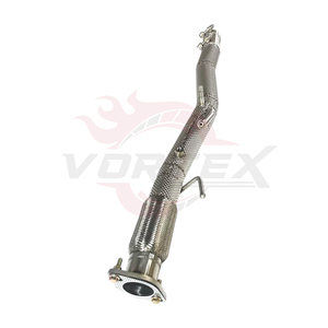 Tuyau d'échappement en acier inoxydable Vortex avec bouclier thermique compatible avec Mercedes Benz AMG CLA35 4MATIC 2.0T 2020-2023, tuyaux de turbo pour voiture - Product Image 4
