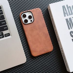 Pour iPhone 16 15 13 14 Étui en cuir synthétique durable PC Étui de protection de téléphone souple absorbant les chocs pour iPhone 16 15 13 14 Durable - Product Image 5