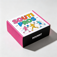 Boîte d'emballage pour chaussettes imprimées sur mesure, design cartoon, carton ondulé, boîte d'expédition pour vêtements de sport, vente en gros