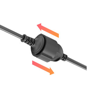 Câble d'alimentation <span class=keywords><strong>avec</strong></span> prise de <span class=keywords><strong>rallonge</strong></span> de <span class=keywords><strong>jardin</strong></span> extérieur 16A H05VV-F 3G 1.5mm ² 2 broches <span class=keywords><strong>avec</strong></span> <span class=keywords><strong>terre</strong></span> française noir - Product Image 5