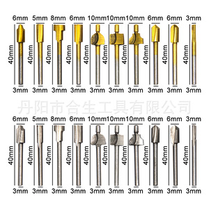 Hss Milling Cutter Set 3.2mm Single Flute For Engraving Machine Woodworking <b>Edge</b> Trimming <b>Tools</b> 10pc - Product Image 2