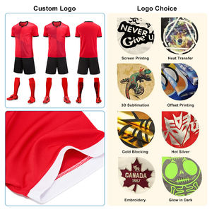 Ensemble de maillot de football pour hommes de qualité, nouveau design de logo personnalisé pas cher, maillot de football d'équipe, 100% polyester, sans manches, séchage rapide - Product Image 4