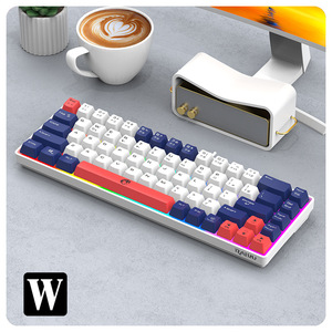 K68 Có Dây 68-Keys USB Bàn Phím RGB <span class=keywords><strong>Backlit</strong></span> Ba-Màu Sắc Tùy Chỉnh Chơi Game Bàn Phím Cơ Khí Cảm Thấy Chất Liệu Nhựa Cho Máy Tính Xách Tay - Product Image 5