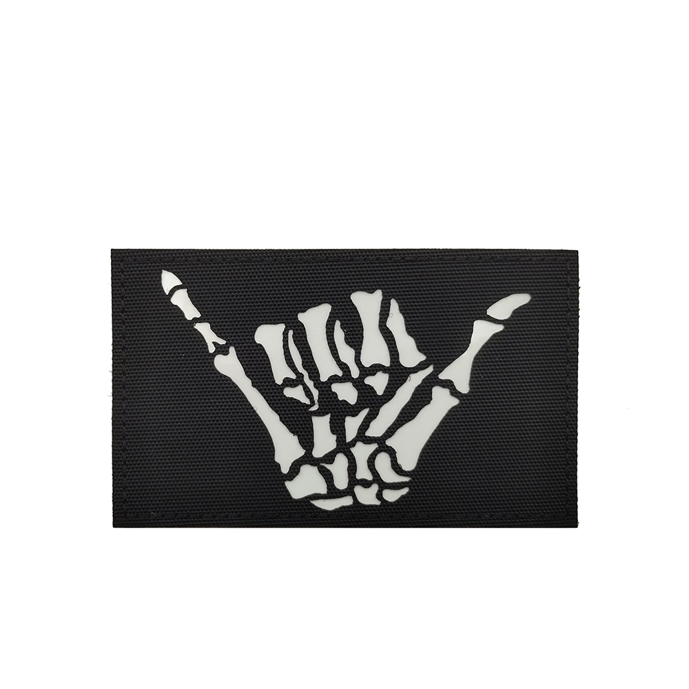 Doigt de crâne M00159-2 en noir et blanc