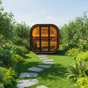 Sauna Tradicional <span class=keywords><strong>de</strong></span> Barril Grande para Jardín, Sauna <span class=keywords><strong>de</strong></span> Vapor para 4 Personas, Diseño Ecológico <span class=keywords><strong>de</strong></span> Madera Sólida, Fácil <span class=keywords><strong>de</strong></span> Instalar - Product Image 1