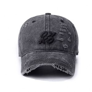 Unisex Retro American-Style Denim <b>Baseball</b> <b>Cap</b> with 3D Embroidery Old Washed Finish Metal Buckle-Spring/Summer Casual All-Match - Product Image 2