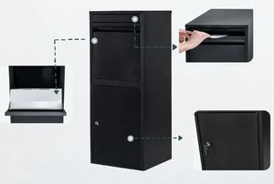 Boîte de livraison de colis personnalisée Boîte de dépôt verrouillable pour colis Stockage de boîtes <span class=keywords><strong>aux</strong></span> <span class=keywords><strong>lettres</strong></span> en acier galvanisé Boîte à colis domestique - Product Image 3