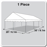 Celina White 20x30ft(6x9m) Gable Frame Tent Outdoor Canopy for Wedding Party Event