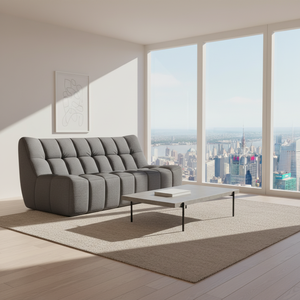 <span class=keywords><strong>Fauteuil</strong></span> simple de style nordique moderne avec dossier semi-circulaire, revêtement en tissu durable pour appartement et salon - Product Image 4