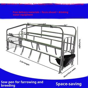 Nouveau lit de maternité de truie en acier galvanisé avec barre de stockage et barre de positionnement pour ensemble <span class=keywords><strong>d</strong></span>'<span class=keywords><strong>élevage</strong></span> à double usage pour l'<span class=keywords><strong>élevage</strong></span> de porcs - Product Image 2