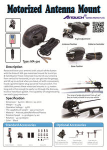 Support motorisé Crony MA500 pour <span class=keywords><strong>antenne</strong></span> de radio CB de <span class=keywords><strong>voiture</strong></span>, avec câble de 5 mètres et alimentation 13,8 V pour station de base mobile - Product Image 6