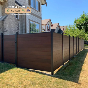 Clôture de jardin <span class=keywords><strong>en</strong></span> WPC résistante aux intempéries et aux UV, gris clair, barrière de protection <span class=keywords><strong>pour</strong></span> <span class=keywords><strong>piscine</strong></span> extérieure - Product Image 2