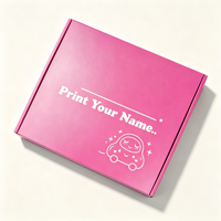 Boîte d'expédition rose pour cosmétiques, emballage personnalisé avec logo imprimé, protection en carton ondulé pour produits de beauté