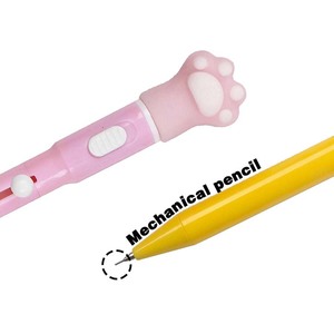 Crayons à <span class=keywords><strong>dessin</strong></span> pour enfants O&Q assortis, 0,7 mm, style créatif et tendance, motif patte de <span class=keywords><strong>chat</strong></span> kawaii, mécanique à bouton-poussoir, ensemble HB EN-71 - Product Image 2