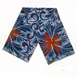 Tela africana estampada de algodón puro, ecológica, con encaje, batik y <span class=keywords><strong>lentejuelas</strong></span> para ropa, turbantes, venta al por mayor, estilo sexy. - Product Image 6