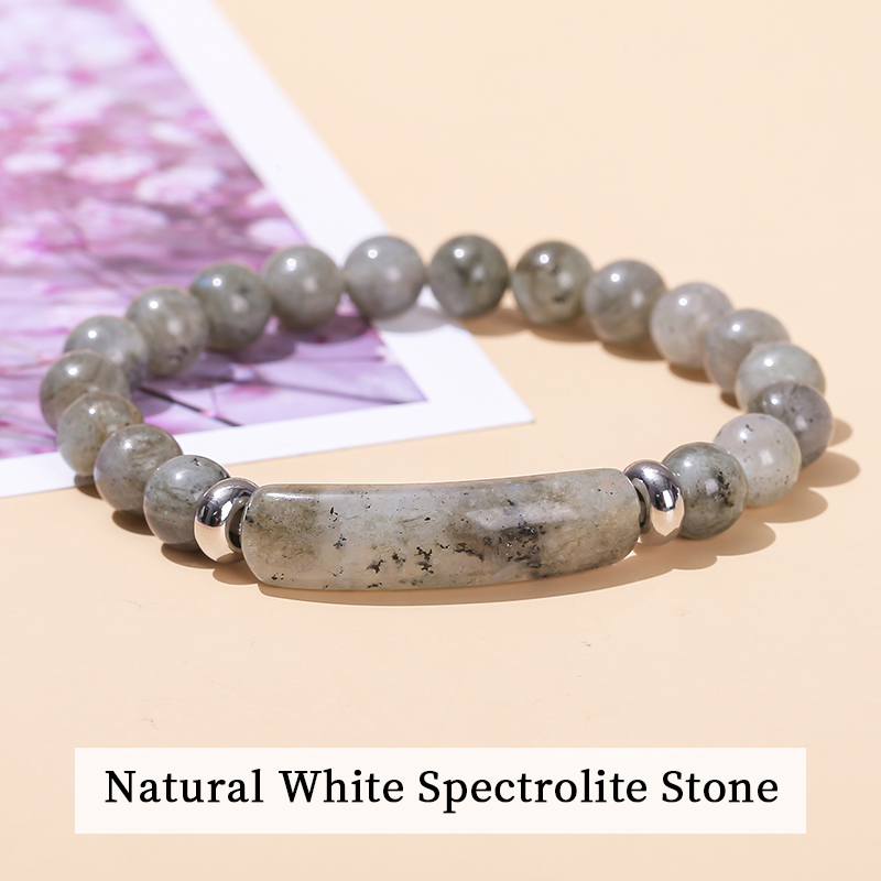 Natural White Spectrolite Stone