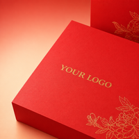 Boîte cadeau écologique en dattes rouges avec logo personnalisé, boîte à fermeture magnétique de qualité supérieure pour thé tonique, OEM ODM