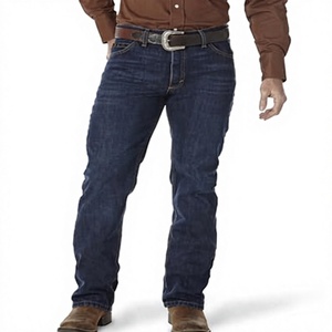 Jeans de Mezclilla para Hombre, Corte Recto, Lavado Oscuro, Algodón de Peso Medio, Corte Regular, Estilo Casual, para Otoño - Product Image 3