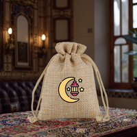Calendrier de l'Avent islamique personnalisé 2025, décoration de Ramadan, décoration de la maison en coton, arbre de lune et boîte à chocolat pour offrir en cadeau