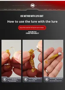 Tête Micro Plomb Crochets Barbelés Petite Porte Dorée Pointe Verte Tête Noire Pierre Neuf Public Tilapia Sunfish Bande Blanche Leurre pour <span class=keywords><strong>Carpe</strong></span> - Product Image 6