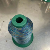 100% Polyester iplik dokuma el sanatları çok renkli dikiş iplikleri Polyester gökkuşağı iplik 0.8mm