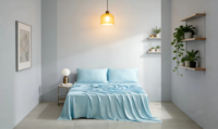 Ensemble de couette en bambou de luxe certifié OEKO-TEX pour les personnes ayant chaud la nuit, literie rafraîchissante et respirante pour la maison et l'hôtel