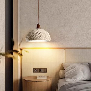 Luminaire suspendu de style japonais Wabi Sabi pour restaurant, <span class=keywords><strong>en</strong></span> bois et ciment, pour chambre à coucher, îlot de cuisine, comptoir de bar, petit lustre - Product Image 6