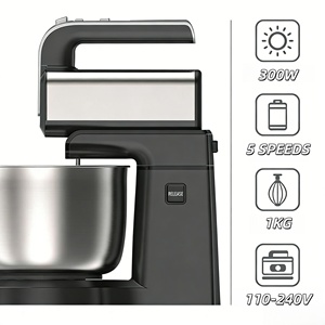 Mixeur à main multifonction 3 en 1, bol de 3,5 l, 300 W, pour mélanger la pâte, le mélangeur à gâteau, machine électrique avec bol, mixeur à main - Product Image 4
