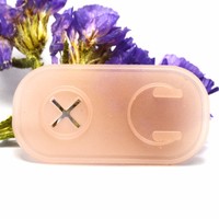 Haute qualité écologique 3D PVC doux patchs prix usine Logo conceptions pour écouteur Port trou 2D Silicone caoutchouc forme fleur