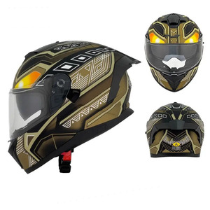 Casco de Motocicleta Integral Homologado por DOT, Casco Protector de ABS para Motocross con Visera Transparente, Casco de Seguridad Resistente al Agua para El - Product Image 5