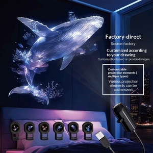 Lampada Notturna a Proiezione con 6 Effetti in Materiale ABS, Certificata CE, Tema Natalizio e Sportivo, Illuminazione Atmosferica per Camera da Letto - Product Image 3