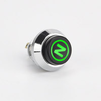 Bouton poussoir Simracer 12mm verrouillant 1NO interrupteur à bouton en métal étanche motif personnalisé avec Led