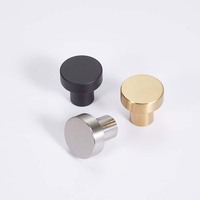 304 poignée d'armoire en acier inoxydable tirer bouton de porte boutons de tiroir or brossé trous simples matériel de meubles