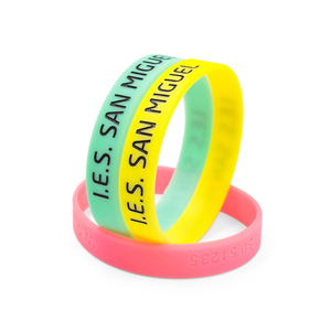 Pulsera de algodón impermeable con logo personalizado, llavero promocional con cuentas, grabado láser personalizado para marca - Product Image 4